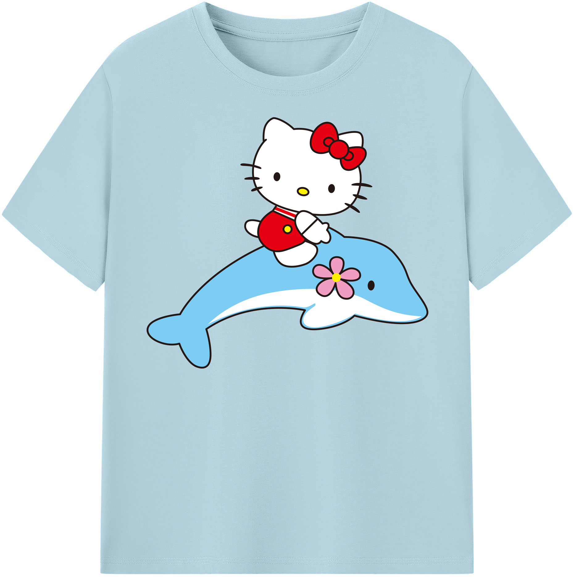 （画像用） Hello Kitty ハローキティ 綿100％半袖Tシャツ（フロントプリント）